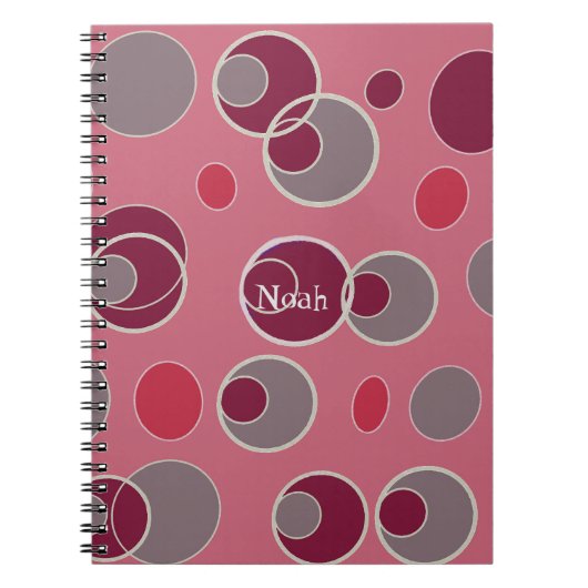 Retro bellenpatroon notitieboek (Voorkant)