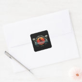 Retro Belmar Beach Vierkante Sticker (Envelop)