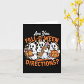 Retro Ben Jij Fall O Ween Richtingen Spook Hallowe Kaart (Gele Bloem)