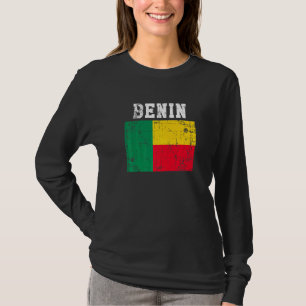 Retro  Benin Vlag Beninese Roots T-shirt