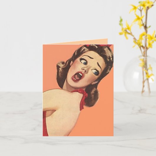 Retro bent u dame de vol ontzag van de zo kaart (Gele Bloem)