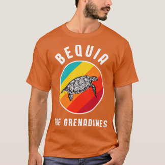 Retro Bequia De Grenadines Vakantie Souvenir Vint T-shirt