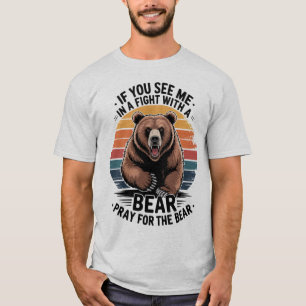 Retro beren humor kleding t-shirt