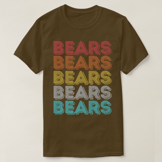  Retro Beren Premium T-shirt (Design voorkant)