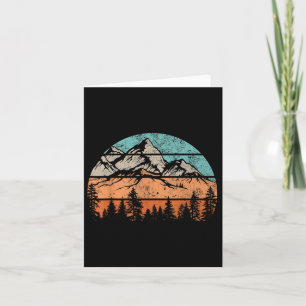 Retro berg bos zonsondergang wandelen kamperen nat kaart
