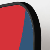 Retro Berg Cirkel Streep met Naam Pickleball Paddle (Links Detail)