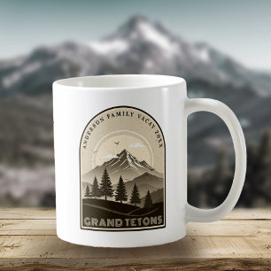 Retro Berg Familievakantie Bruin ID1136 Koffiemok