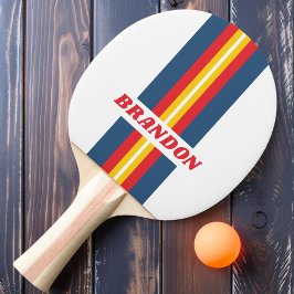Retro Berg Rally Streep met Naam Tafeltennisbatje
