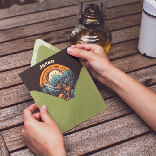 Retro Bergavontuur Fietsevenement, op maat gemaakt Kaart