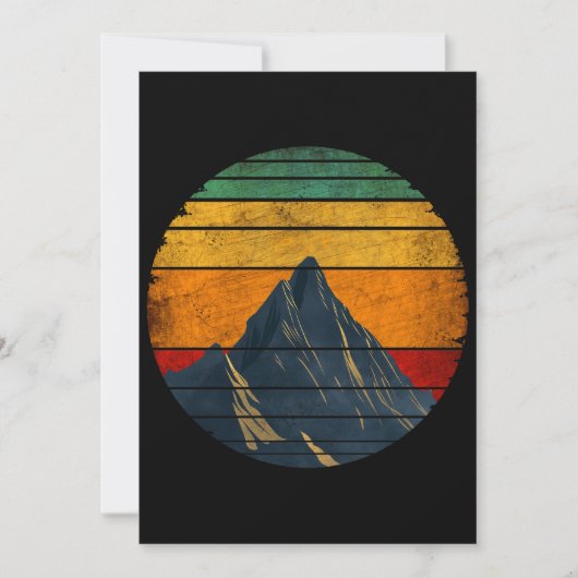  Retro Bergbeklimming Wandelaar Kaart (Voorkant)