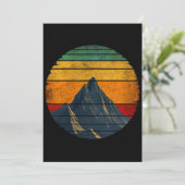  Retro Bergbeklimming Wandelaar Kaart (Staand voorkant)