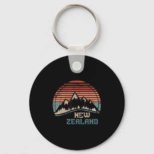 Retro Bergen Nieuw-Zeeland Sleutelhanger
