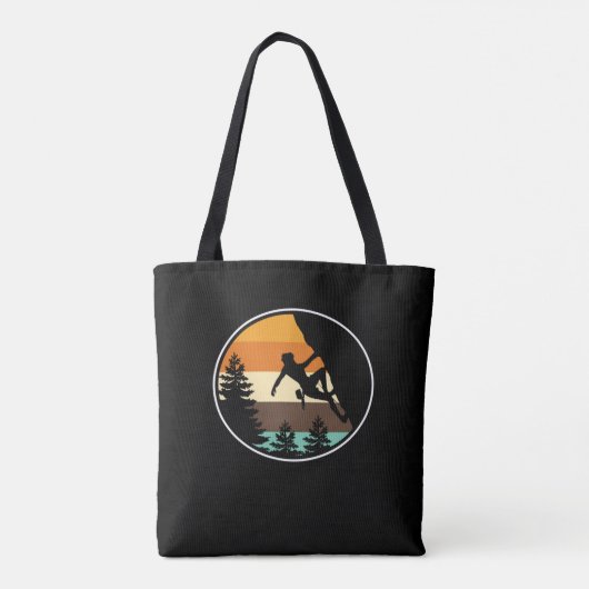 Retro  bergklimmer tote bag (Achterkant)