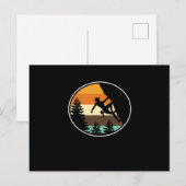 Retro  bergklimmer uitnodiging briefkaart (Voorkant / Achterkant)