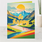 Retro berglandschap kaart (Voorkant)