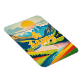 Retro berglandschap magneet (Rechterzijde)