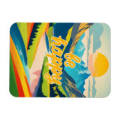 Retro berglandschap magneet (Horizontaal)