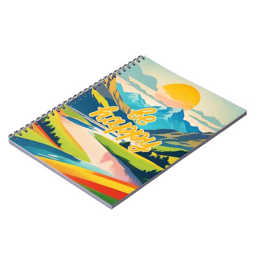 Retro berglandschap notitieboek (Linkerzijde)