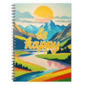 Retro berglandschap notitieboek (Voorkant)