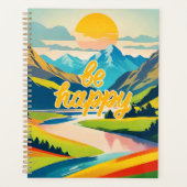 Retro berglandschap planner (Voorkant)