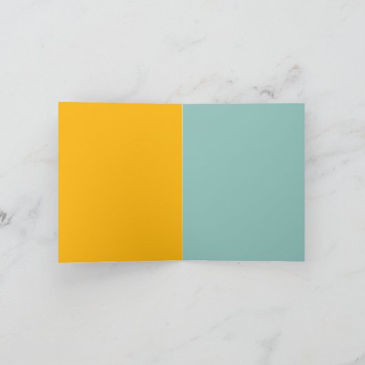 Retro berglandschap "Wees gelukkig" Notitiekaartje (Binnen)