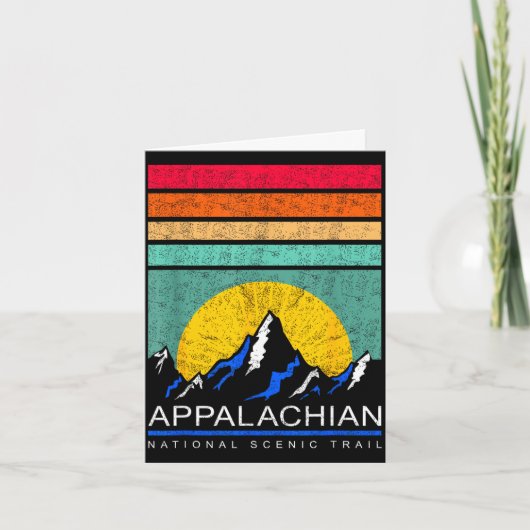 Retro bergsilhouet appalachian trail kaart (Voorkant)