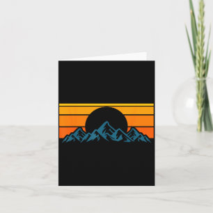 Retro bergsilhouet kaart