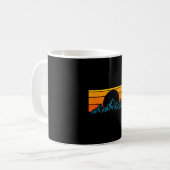 Retro bergsilhouet koffiemok (Voorkant links)