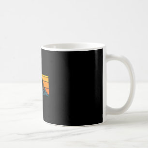 Retro bergsilhouet koffiemok