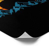 Retro bergsilhouet poster (Hoek)