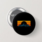Retro bergsilhouet ronde button 5,7 cm (Voorkant /achterkant)