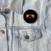 Retro bergsilhouet ronde button 5,7 cm (In situ)