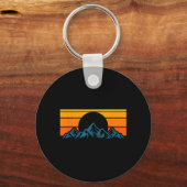 Retro bergsilhouet sleutelhanger (Voorkant)