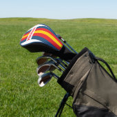 Retro bergspeld met naam golfheadcover (Insitu)