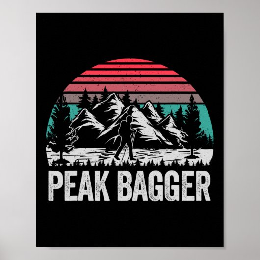 Retro bergtop verzamelaar poster (Voorkant)