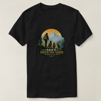 Retro bergwandelcadeau voor papa's avontuurlijke c t-shirt