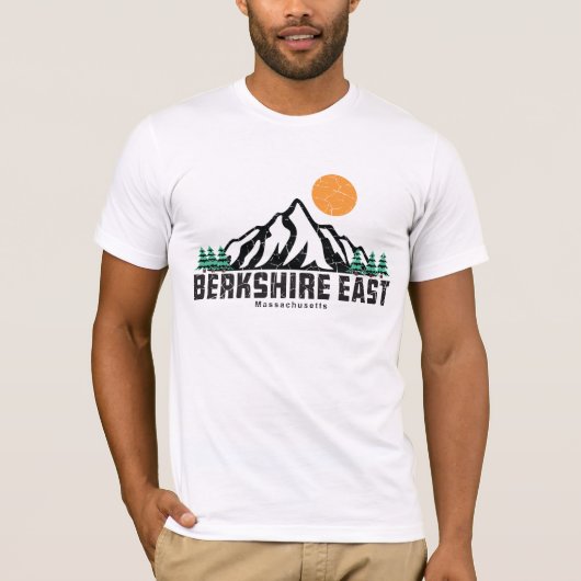 Retro Berkshire East Ski Mountain Sunset T-shirt (Voorkant)