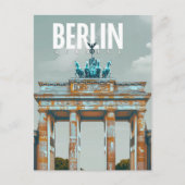 Retro Berlijn: Brandenburger Tor Reizen Briefkaart (Voorkant)