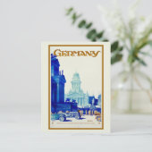  retro Berlijn Duitsland reisadvertentie Briefkaart (Staand voorkant)