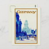  retro Berlijn Duitsland reisadvertentie Briefkaart (Voorkant / Achterkant)