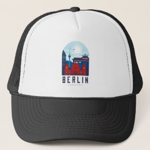 Retro Berlin Skyline Duitsland Trucker Pet