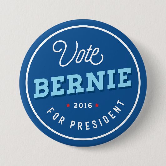 Retro Bernie Ronde Button 7,6 Cm (Voorkant)