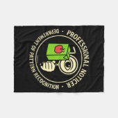 Retro Beroeps Opmerker Afdeling Van Patroon R Fleece Deken (Voorkant (Horizontaal))