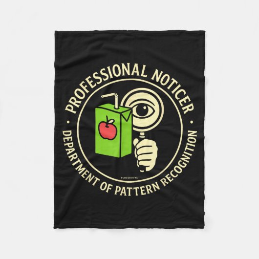 Retro Beroeps Opmerker Afdeling Van Patroon R Fleece Deken (Voorkant)