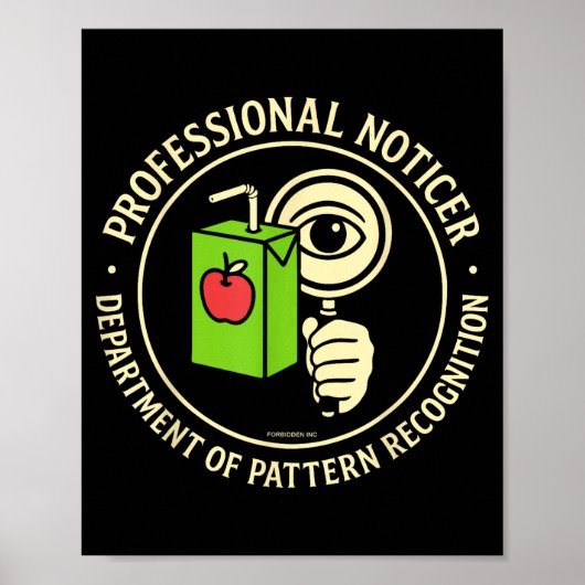 Retro Beroeps Opmerker Afdeling Van Patroon R Poster (Voorkant)