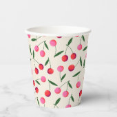 Retro Berry Cherry verjaardagsfeestje Papieren Bekers (Voorkant)