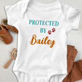 Retro beschermd door hond gepersonaliseerd kleurri romper