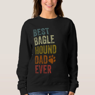Retro Best Bagle Hound Dad Ever Dog Papa Father's  Trui