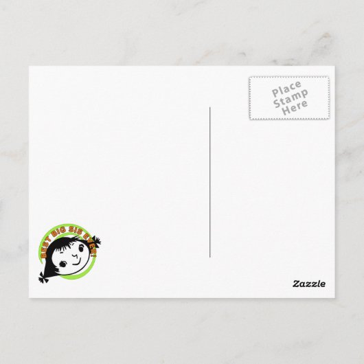 Retro Best Big Sis Ever Briefkaart (Achterkant)