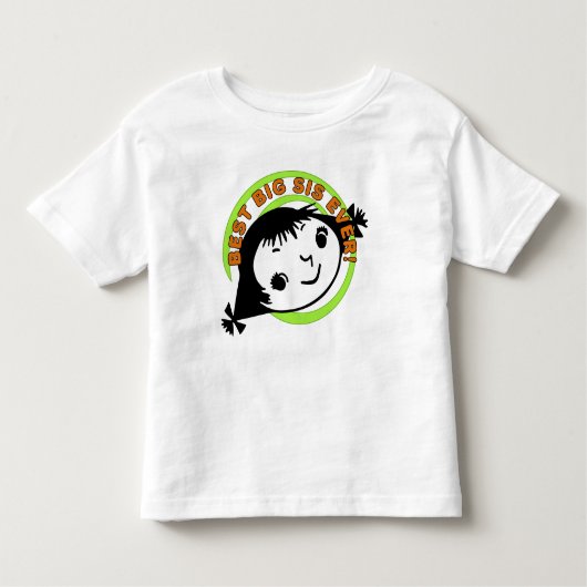 Retro Best Big Sis Ever Kinder Shirts (Voorkant)